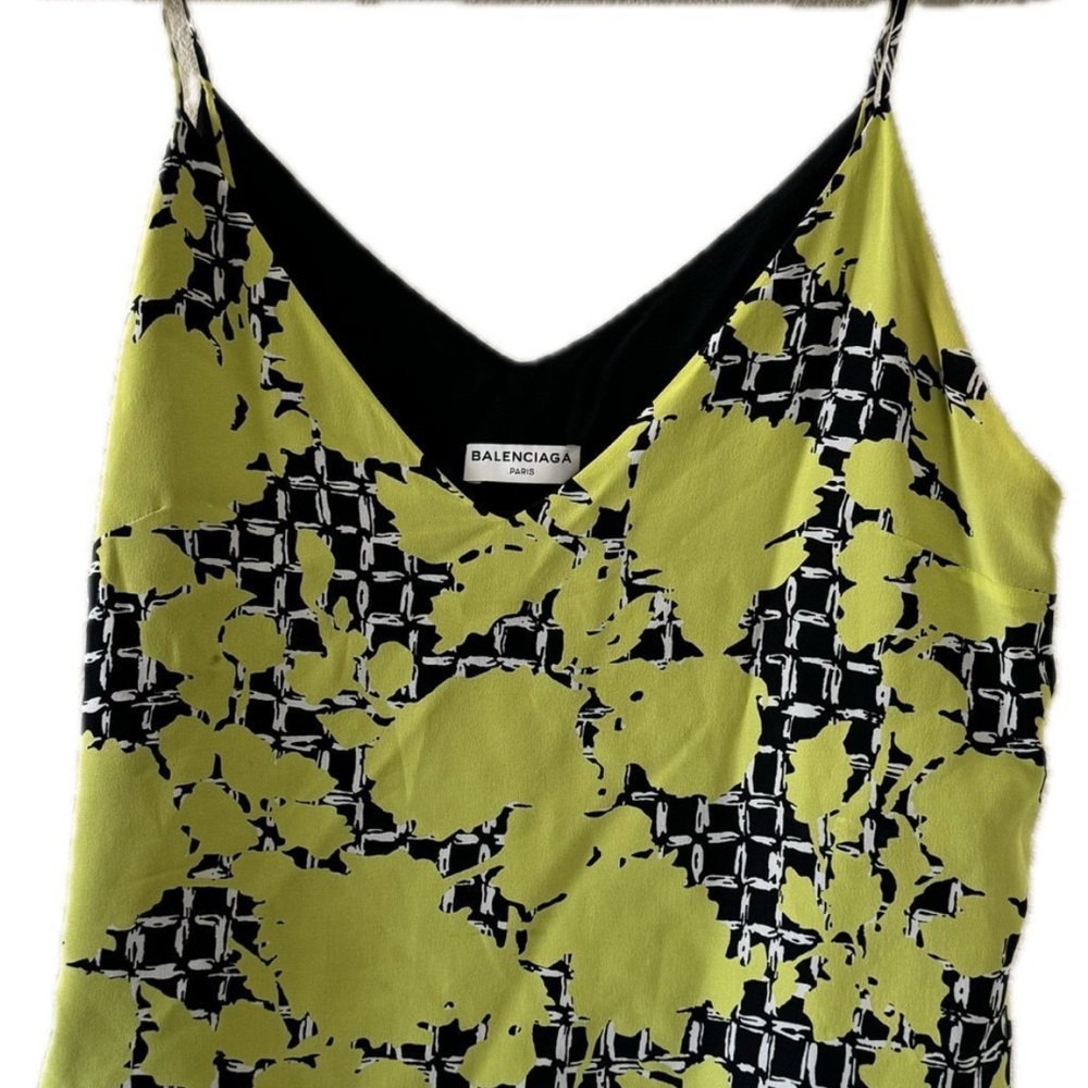 Balenciaga Women's Green and Black Top